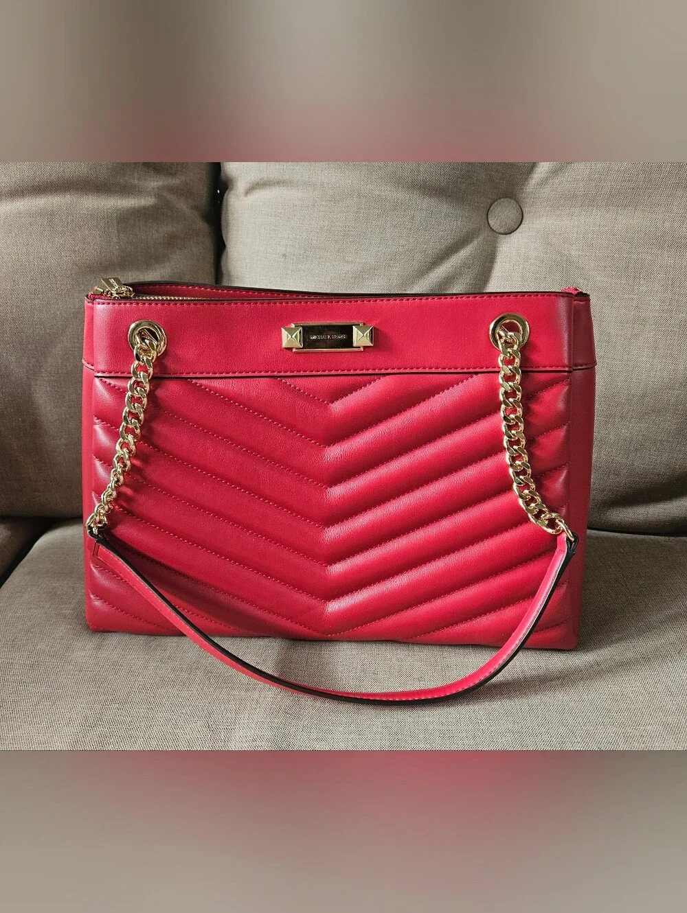Michael Kors Medium Quilted tote Bag Red
